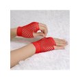 thumbnail image 5 of Unique Bargains Gants Résille Sans Doigts à Trou pour le Pouce pour Femmes Longueur Coude Rouges Courts-1 Paire, 5 of 5