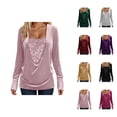 thumbnail image 1 of Sparkly Tops for Women 2026 Spring Fashionable Y2K Long Sleeve V Neck Loose Velvet Sequin Patchwork T Shirts Rave Outfit, 1 of 8