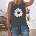 thumbnail image 2 of Pompotops Femme Mode Décontractée Imprimé Sans Manches Haut Blouse Débardeur Camisole, 2 of 7