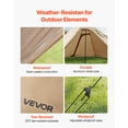 thumbnail image 4 of VEVOR Hot Tent for 2 Persons, Portable Winter Tipi Tent with Stove Jack, Waterproof Canvas Camping Tents,  Lightweight 4 Season Shelter Tents for Hiking Fishing Backpacking, S Size, 4 of 9