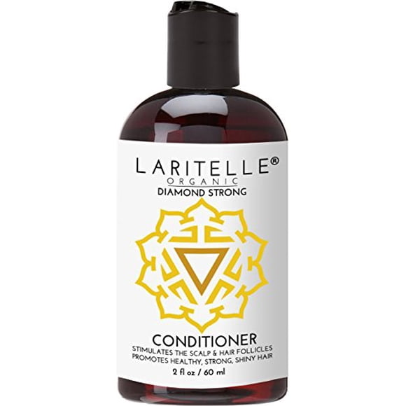 Laritelle Organic Travel Size Conditioner 2 oz | Hair Loss Prevention, Anti-Breakage, Split Ends Treatment | Rosemary, Ginger Cedarwood | NO GMO, Sulfates, Alcohol, Parabens, Phthalates | GF