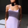 thumbnail image 4 of FcBaudy Camisole Sans Manches Robe Col en V, Robes d'Été pour Femmes, Robes pour Femmes Robe Ligne A avec Bretelles Ourlet Grand Robe de Soirée avec Bretelles Robe Col en V Robe pour Femmes, 4 of 8