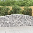 thumbnail image 1 of vidaXL Arched Gabion Baskets 15 pcs 400x50x80/100 cm Galvanised Iron, 1 of 4