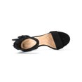 thumbnail image 4 of BLISSFUL STEP Women's Block Heels Zipper Buckle Ankle Strap Sandals Black 10, 4 of 8