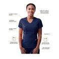 thumbnail image 3 of Adar Pro Modern Athletic Scrub Set For Women - Modern V-Neck Scrub Top & Yoga Jogger Scrub Pants, 3 of 7