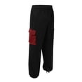thumbnail image 4 of Men's Cargo Work Pants Straight Fit Casual Adjustable Hem Daily Wear Comfortable Loose Fit Jogger Trousers with Drawstring, 4 of 5