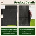 thumbnail image 3 of FDW 4-Piece Wicker Patio Furniture Set – Outdoor Rattan Conversation Set, Chairs, Sofa, and Coffee Table – All-Weather Bistro Set for Yard, Black, 3 of 8