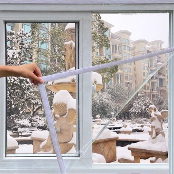 CHUANK Window Insulation Kit Transparent Easy to Open Plastic Window Wrap for Bedroom Living Room Windows