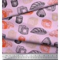 thumbnail image 2 of Soimoi Modal Satin Fabric Grains & Fish Food Print Fabric by Yard 42 Inch Wide, 2 of 3
