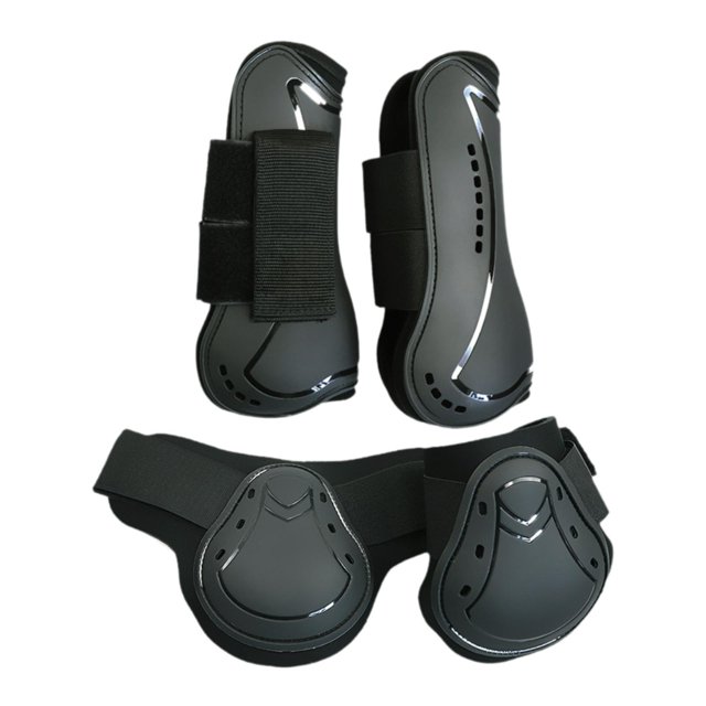 S SERENABLE 4 Pcs Bottes de Tendon de Cheval pour Obstacles de Saut Équitation Sportive TG