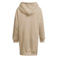 thumbnail image 4 of Robes pour Femmes Décontractées à Capuche Manches Longues Chandail en Molleton Boutonné Robe d'Été Beige m, 4 of 4