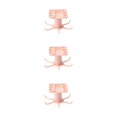 thumbnail image 2 of Maytalsory 1/2/3/5 Kitchen Hanger Self-adhesive Replacement Solid Color Punch-free 360 Degree Rotatable 6 Claw Detachable Mug Brush Rack Pink 3PCS, 2 of 6