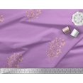 thumbnail image 3 of Soimoi Purple Poly Georgette Fabric Artistic Leaves Printed Fabric 1 Yard 52 Inch Wide, 3 of 3