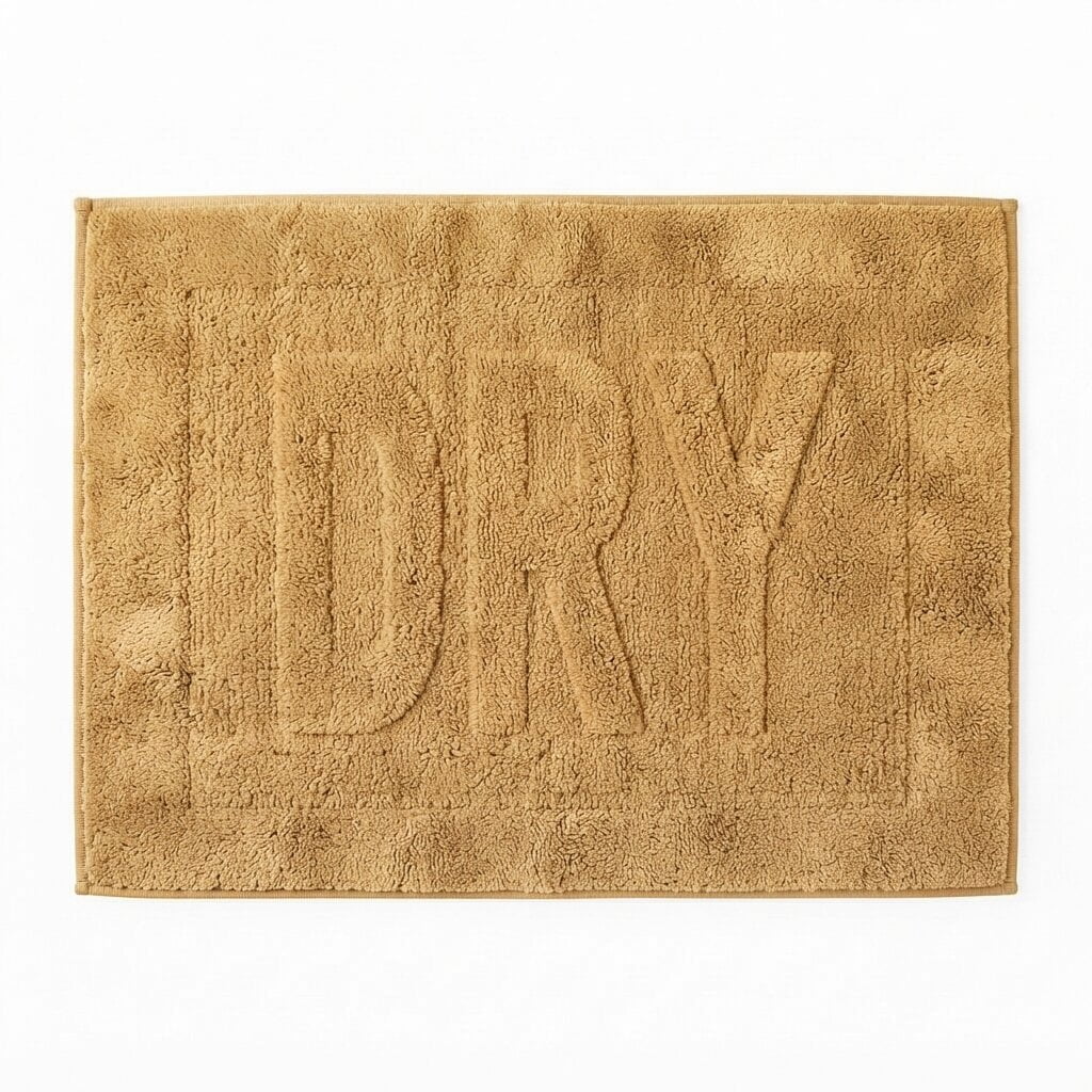 Tapis de bain moderne Home Decor Inc. motif camel avec inscription « DRY », 51 x 76 cm