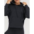 thumbnail image 4 of Women Athletic Hoodie Open Back Pocket Side Split Long Sleeve, 4 of 8