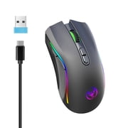 2.4GHz Wireless Mouse Gaming Mouse RGB Backlight Wireless Optical USB Gaming Mouse 4800DPI Rechargeable Mute Mice
