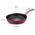 thumbnail image 2 of 26cm Omelette Steak Pan Home Steak Frying Pan Aluminium Deep Fryer Kitchen Cookware Pan, 2 of 6