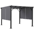 thumbnail image 1 of Outsunny 10' x 10' Retractable Pergola Canopy for Backyard, Garden, Grey, 1 of 10
