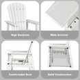 thumbnail image 4 of Gymax Ensemble de 2 Chaises Adirondack de Patio pour Enfants Fauteuil Chaise d'Extérieur Résistante aux Intempéries Blanc, 4 of 5