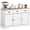 White, variant on HOMCOM 46.5" Sideboard Buffet Cabinet with 3 Barn Doors and 3 Drawers White