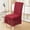 Rouge, variante sur Housse Extensible pour Chaise de Salle à Manger, Protecteur de Siège en Polyester Amovible et Lavable, Convient aux Chaises de 21.6x19.6 à 16.5x14.9 Pouces, pour la Maison, la Cuisine et le Bureau