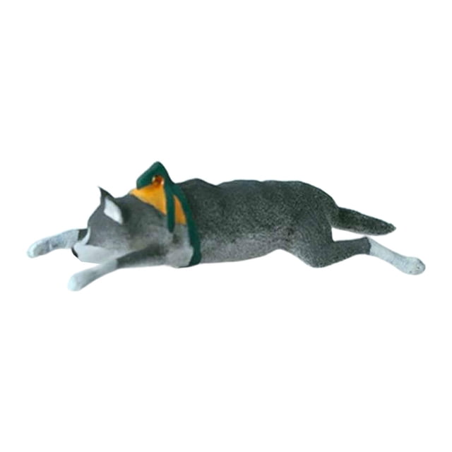lionlar 1/64 Miniature Animal Model Realistic for Photography Props Diorama Ornament Husky