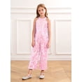 thumbnail image 4 of HULIJA Kids Flower Girl Sequin Jumpsuit Girls Formal Pageant Rompers Halter Sleeveless One Piece Outfits Pink 8, 4 of 7