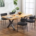 thumbnail image 2 of HOMCOM Dining Chairs Set of 4 Kitchen Chairs with Steel Legs, Black, 2 of 10