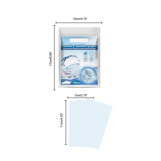 JJKBVCLO Papier à Lessive Nettoyage et Élimination des Taches Comprimés de Lessive Concentrés Longue Durée Préservation du Parfum Vêtements Maison