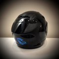 thumbnail image 3 of ORUYROP High Intensity Reflective Vinyl Death Kiss Skull Crossbones Lips Decal Bumper Sticker-Cars, Motorcycles, Helmets, Wind Screens, laptops, cellphones, (Blue, 8 inch Wide), 3 of 7