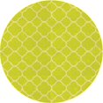 thumbnail image 1 of Ahgly Company Tapis Rond Lavable en Machine Intérieur Transitionnel Vert, 3 Pieds Rond, 1 of 7
