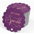 thumbnail image 4 of Inkdotpot Pack Of 100 Let Love Sparkle Wedding Favor Paper Tags Craft Real Rose Gold Foil Hang Tags, 4 of 6