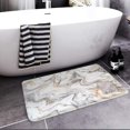 thumbnail image 3 of Bath Mat for Bathroom, Bathroom Mats Rugs No Silp, Marble Texture Washable Cover Floor Rug Carpets Floor Mat Bathroom Decorations 17x32 Inches for Kitchen Kitchen Bedroom Indoor, 3 of 6