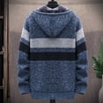 thumbnail image 4 of Cardigan à Capuche Patchwork à Manches Longues pour Hommes avec Fermeture Éclair, 4 of 4
