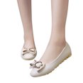 thumbnail image 2 of Chaussures de Travail Plates pour Femmes, Mode Décontractée, Bout Rond, Nœud Papillon, Échancrées, à Enfiler, 2 of 8