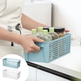 thumbnail image 1 of BRELIL 2Pcs Small Storage Basket, Plastic Snack Storage Baskets, Hollow Rectangular Organizer Bins, Toiletries Cosmetic Organizer for Bathroom Kitchen Office Bedroom, 1 of 9