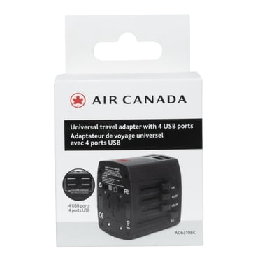 Adaptateur de Voyage Universel Avec 4 Ports USB par L'Air Canada