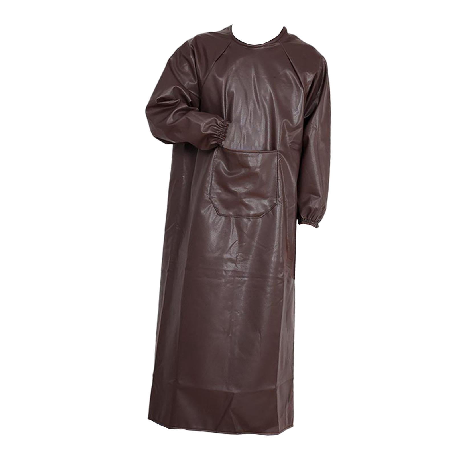 segolike Tablier Imperméable Polyvalent Pratique en PU pour Soudeurs Travaux du Bois Travail Café