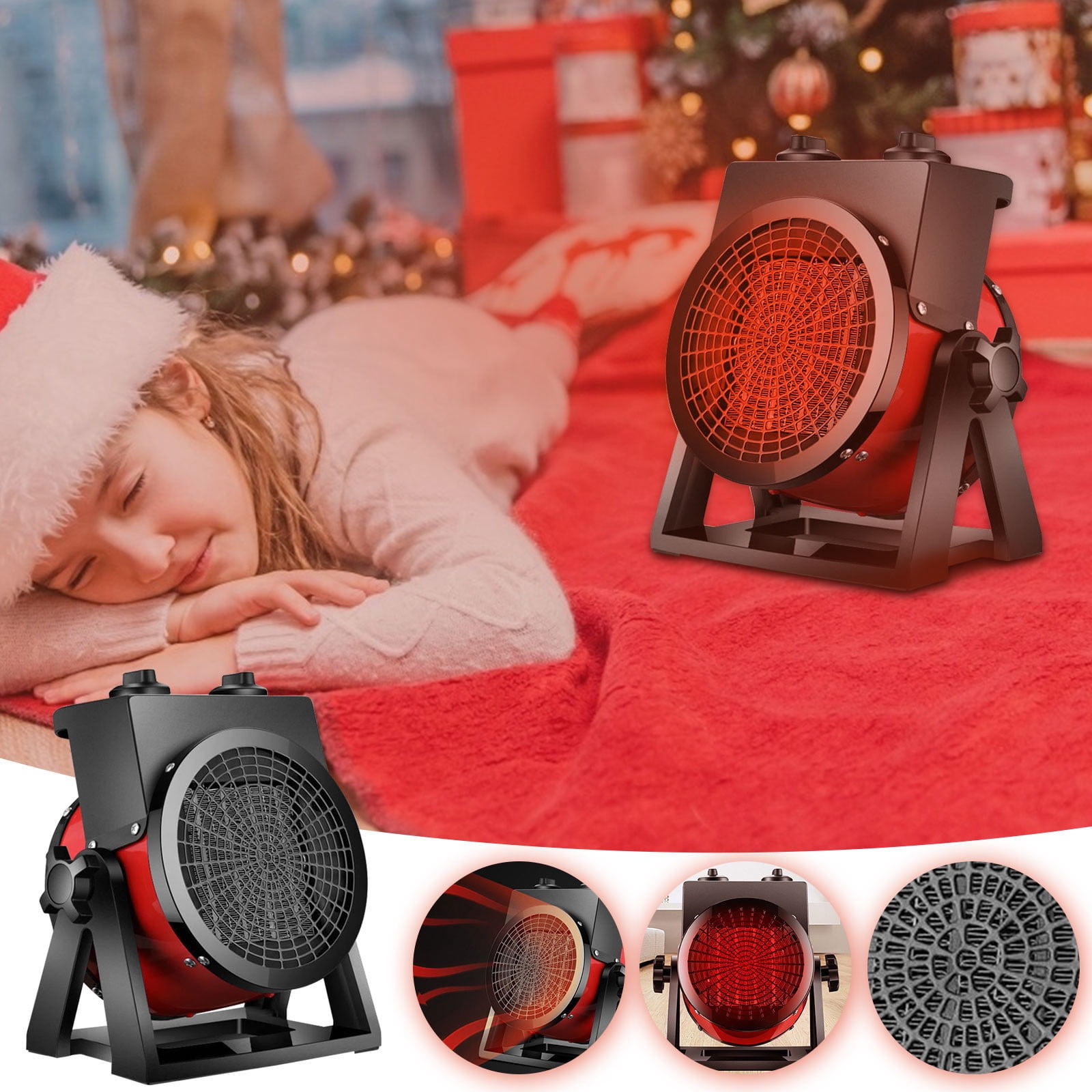 Dvkptbk Electric Heater Office Electric Heater Household Small Sun Industrial Heater Small Energy-Saving Electricity-Saving Speed