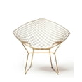 thumbnail image 1 of Plata Import Gold/White Diamond Bertoia Chair, 1 of 3
