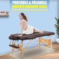 thumbnail image 2 of BestMassage Table de Massage Lit de Massage Hauteur Réglable 73 Pouces Portable 2 W Étui de Transport Visage, Brun, 2 of 7
