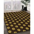 thumbnail image 3 of Ahgly Company Tapis Rond Lavable en Machine Intérieur Transitionnel Noir Brun, 4 Pieds Rond, 3 of 7