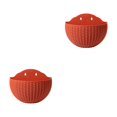 thumbnail image 4 of Youkk Easy To Install Double-layer Plastic Flowerpot For Walls Drainage Flower Pot Red 2Set, 4 of 6