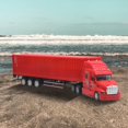 thumbnail image 3 of 1:48 Scale Alloy Container Truck Die Model Metal Sound Light Effects Realistic Detailing Functional Steering Opening Doors for Collectors Display, 3 of 3