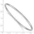 thumbnail image 2 of 14k White Gold 3mm Round Tube Slip On Bangle Bracelet, 2 of 6