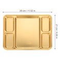 thumbnail image 4 of Miangastore 1Pc Stainless Steel Plate Household Divided Plate Fruit Plate Breakfast Plate, 4 of 8