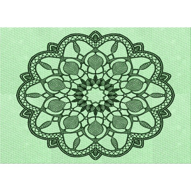 Ahgly Company Machine Washable Indoor Rectangle Transitional Mint Green Area Rugs, 2' x 3'