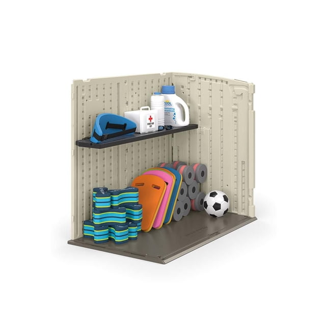 Trousse d’étagère pour remise horizontale Suncast – Accessoire d’étagère en résine pour grandes remises horizontales, capacité de 50 lb