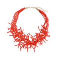 thumbnail image 4 of Xuanheng Collier de Perles de Graines 18 Pouces Ras du Cou Bijou Tendance Cadeau de la Saint-Valentin pour Elle Rouge, 4 of 8