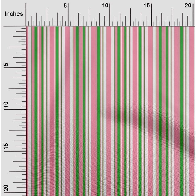 oneOone Rayon Medium Pink Fabric Stripes Craft Projects Decor Fabric Printed By The Yard 56 Inch Wide